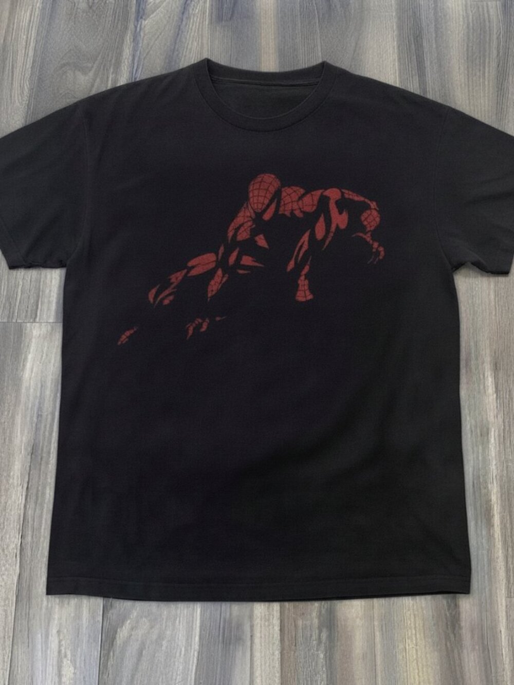 Red Spider Graphic T-Shirt | Black Superhero Inspired Tee | Edgy Streetwear Top